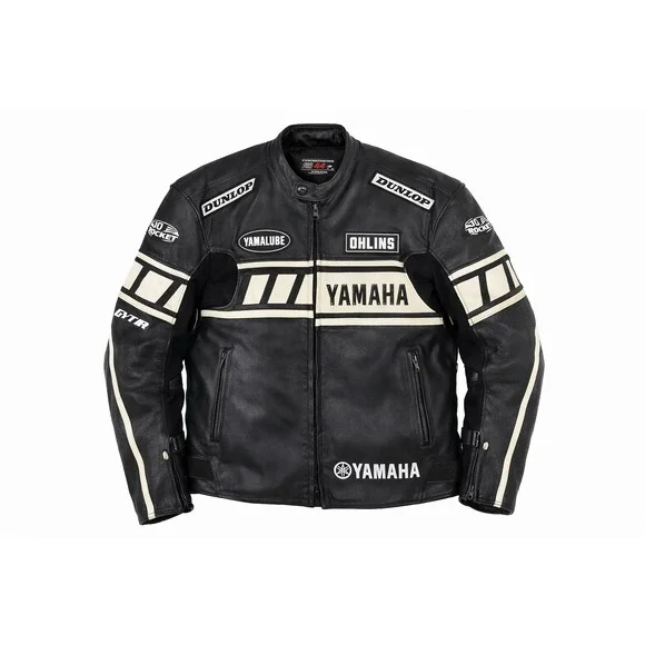 Joe Rocket Yamaha Leather Motorcycle Jacket Size 44 Racing Dunlop Ohlins - Picture 1 of 8